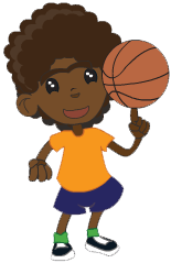 Niño jugando Basketball